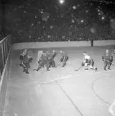 Ishockeymatch, final. GGIK - Södertälje. 31 januari 1952.
