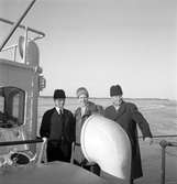 Hilding Pettersson besöker Eggegrund. 18 februari 1952.