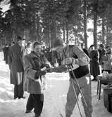 Telespelen. Telegrafverkets skidtävling. 18 februari 1952.

