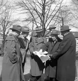 Golfbana planeras i Stenebergsparken av stadsarkitekten. April 1952.