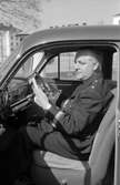 Polismästare Berglund, omslagsbild för tidningen Motor. Maj 1952.