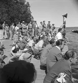 Simningens dag firas i Furuvik. 6 juli 1952.           Beställn. Margit Öberg, Väpnargatan 8 A, Gävle
