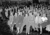 Skolan börjar. Läroverkets aula. 27 augusti 1952.