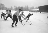 Bandy AIK - Forsbacka. 28 december 1952.