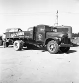 Bil o Traktor, skadad lastbil. Juli 1950.
International, årsmodell 1946-48.