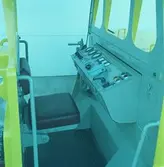 Gävle Vagnverkstad AB, 17 december 1971
Förarmiljön i ett lok
