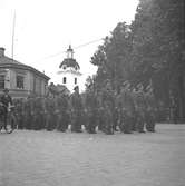 Ryssar på besök i Gävle. Juli 1945.