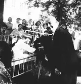 Cirkus Scotts föreställning vid lasarettet. Juni 1943