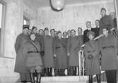 Studiebesök på Arbetarbladet. November 1945





