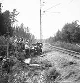 Bilolycka vid Furuvik. Reportage för Arbetarbladet. Juli 1939




