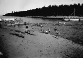 Barnutflykt till Furuvik. Badplatsen Sandvik. Augusti 1939. Reportage för Gefle Posten



