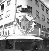 Konsum Alfa. Rochdale 100 år. 100-årsminnet firas med en ELDFEST å Strömvallen  söndagen den 27 augusti 1944.
