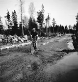 Reportage för Gefle Posten. Översvämningar. Ev i Hamrångetrakten. År 1937

