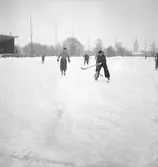 Reportage för Gefle Dagblad. Bandy på Strömvallen. 1936

