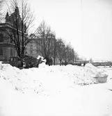 Reportage för Gefle Dagblad. Snötippning. 1937

