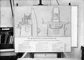 Browinmaskiner AB. Ritning  på en planslipmaskin. Den 11 maj 1944.
