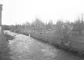 Den 18 oktober 1954. Gavleån. Drottningbron i bakgrunden