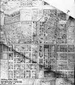 Centrala söder i Gävle. Sammanställning av stadsplaner över förnyelseomr. I - IV gällande från den 1 januari 1958.

