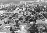 Flygfoto 1953. Vy över saneringen av Söder i Gävle.
