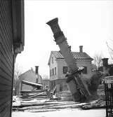 Den 21 februari 1957. Rivning av Söder. Skogsvaktargränd.