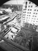 Bygget av höghus på Söder.






