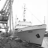 Den 27 november 1959. Gävle Varv. Båt från Ryssland.



