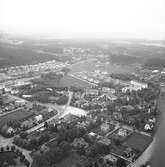 Flygbild över Villastaden. Bilden tagen efter 1947.