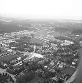 Flygbild över Villastaden. Bilden tagen efter 1947.