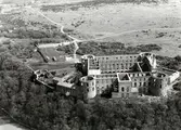 Borgholms slottsruin från luften.
