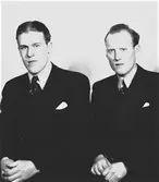 Från vänster F. B. Nilsson och K. A. Wiklund. Mekanisk verkstad med ursprung i Lindahl & Runers Mekaniska Verkstad 1893. Ändrade till Gefle Verkstads AB där även Brynäsvarvet ingår sedan 1896. Ombildades 1910 till Gefle Verkstads & Gjuteri AB. 1924 till namnet AB Gavleverken anlade 1938 ett emaljeringsverk. Företaget köptes 1959 av GA Plagan AB.
