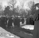 Häradsdomare  Ålenius begravning i Valbo kyrka.