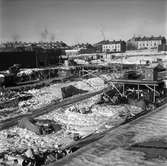 Byggarbetsplats Brynäs. 1948.
