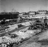 Byggarbetsplats Brynäs. 1948.