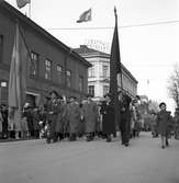 1 maj demonstration i Gävle. 1945.