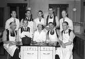 Matlagningskursen för män på Hemgården. 30 juni 1945.