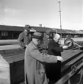 Hamnutredning. Besök i Gävle hamn. 15 juni 1945.