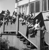 KFUM:s sommarhem Kvistrum på Norrlandet, Gävle. Juli 1945.  Kristliga Föreningen för Unga Män, KFUM bildades i Sverige 1884.