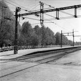 Tågperrong . Juli 1946.