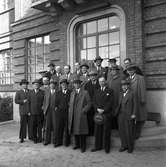 Journalister från presskonferensen på museibesök. 1946. Reportage för Norrlands-Posten