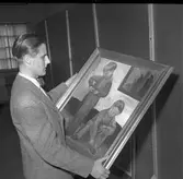 Museet, tavelutställning. 22 mars 1953.