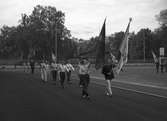 Riksidrottsförbundets medaljutdelning på Strömvallen.     7 juni 1953.
