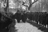 Landshövding Lübecks begravning i Heliga Trefaldighets Kyrka i Gävle. 19 februari 1941.
