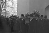 Landshövding Lübecks begravning i Heliga Trefaldighets Kyrka i Gävle. 19 februari 1941.