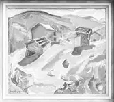 Konstnären F. Smedbergs tavla, 1938.

