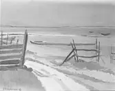 Konstnären Birger Magnusson, 1943

