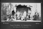 August Strindberg: Abu Casems tofflor. Karin Swanström Tournéen 1909. Karin Svanström. Född 1873 Norrköping, död 1942 Stockholm. Strindberg skrev den för sin sexårige dotter Anne-Marie. Ett sagospel för gamla och unga barn på vers. Handlingen utspelas i forntidens Bagdad.

