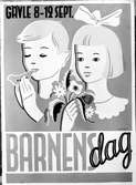 Affisch till Barnens Dag, den 13 augusti 1943.