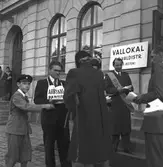 Valbilder tagna under valdagen. 19 september  1948.
