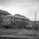 Nya busslinjer från invigningen. 25 september 1948. Busslinje 6 trafikerar Centralstation - Norra-och Södra Centralgatan - Albion - Parkvägen - Kungsbäck -Stortorget - Centralstation.