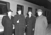 Järnvägsgeneralens möte på Centralstation.               19 november 1948. Reportage för Arbetarbladet.